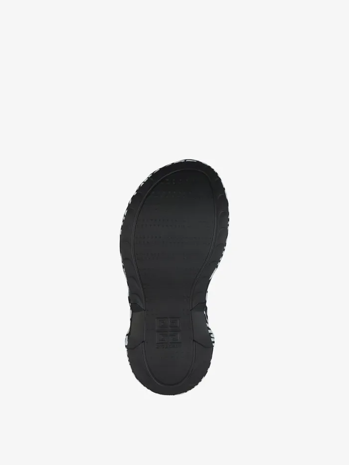Women Slides and Sandals Givenchy Marshmallow Sandals In Rubber With Tag Effect 4G Print Blackwhite