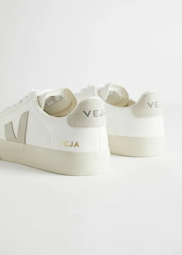 Women Sneakers and Other Stories Veja Campo Leather Sneakers Whiteandbeige