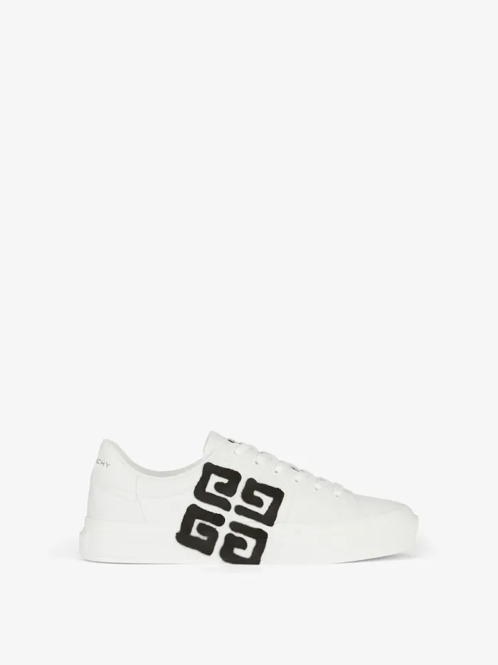 Women Sneakers Givenchy City Sport Sneakers In Leather With Tag Effect 4G Print Whiteblack Women Sneakers Givenchy City Sport Sneakers In Leather With Tag Effect 4G Print Whiteblack