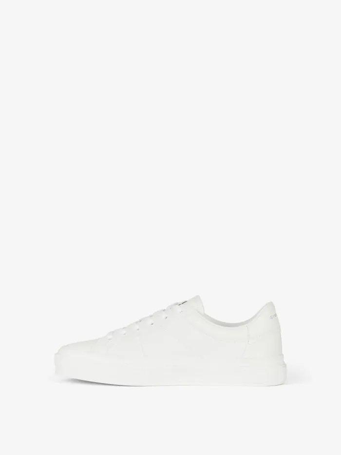 Women Sneakers Givenchy City Sport Sneakers In Leather With Tag Effect 4G Print Whiteblack