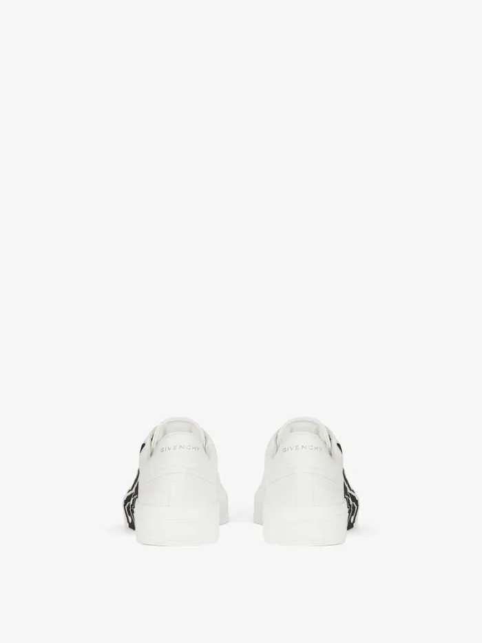Women Sneakers Givenchy City Sport Sneakers In Leather With Tag Effect 4G Print Whiteblack