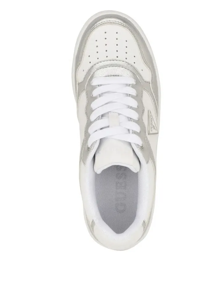 Women Sneakers GUESS Miram TwoTone Sneakers White Silver Women Sneakers GUESS Miram TwoTone Sneakers White Silver