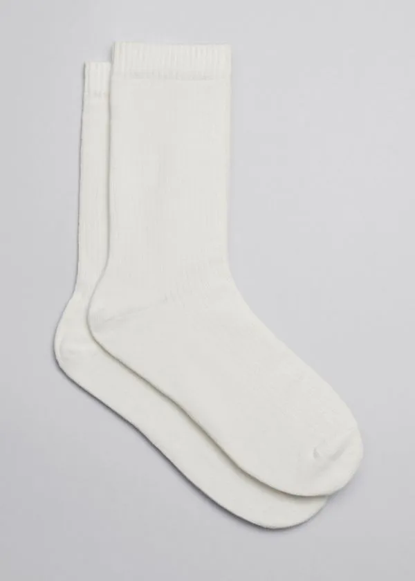 Women Socks and Tights and Other Stories 2Pack Socks Cream