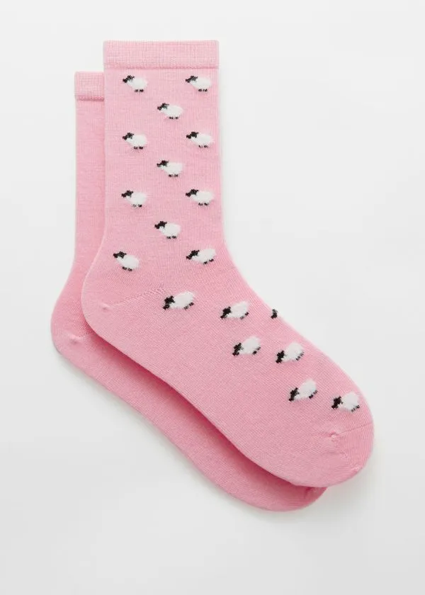 Women Socks and Tights and Other Stories 2Pack Wool Socks Dusty Pink