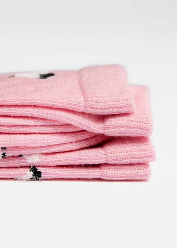 Women Socks and Tights and Other Stories 2Pack Wool Socks Dusty Pink
