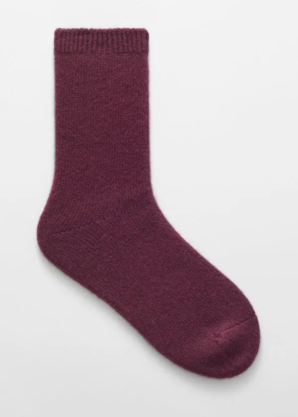 Women Socks and Tights and Other Stories Cashmere Socks Burgundy