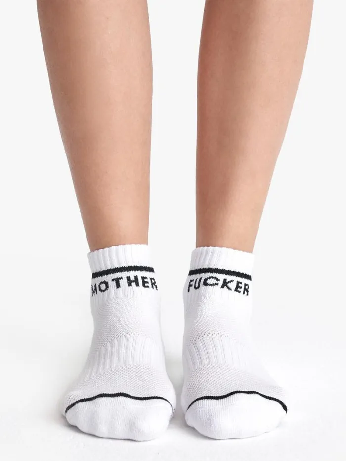 Women Socks Mother Denim Baby Steps Ankle Mwbwhiteblack
