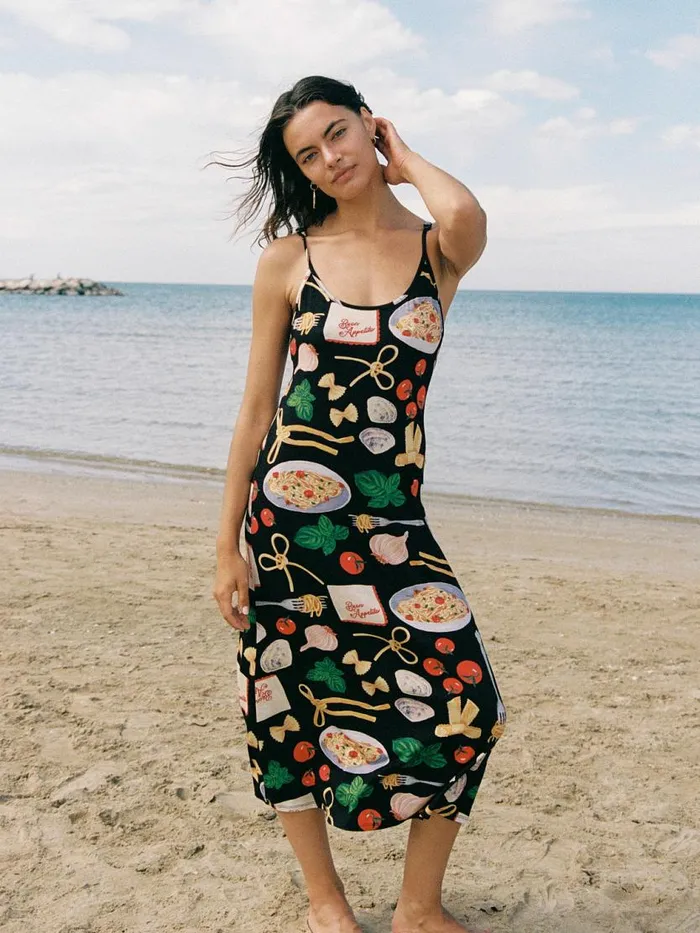 Women Sofia Slip Dress Buon Appetito Black Lisa Says Gah Dresses