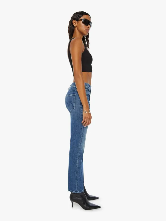 Women Straight Mother Denim The Hiker Hover Wash Caving In