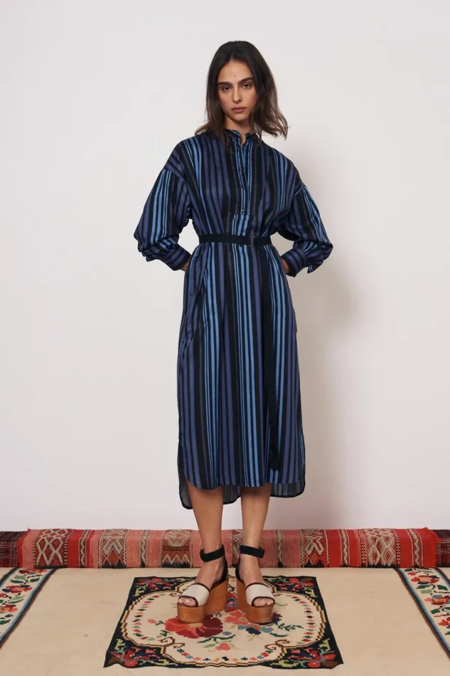 Women Sueded Tencel Sea Dinka Midi Dress Raquel Allegra Dresses