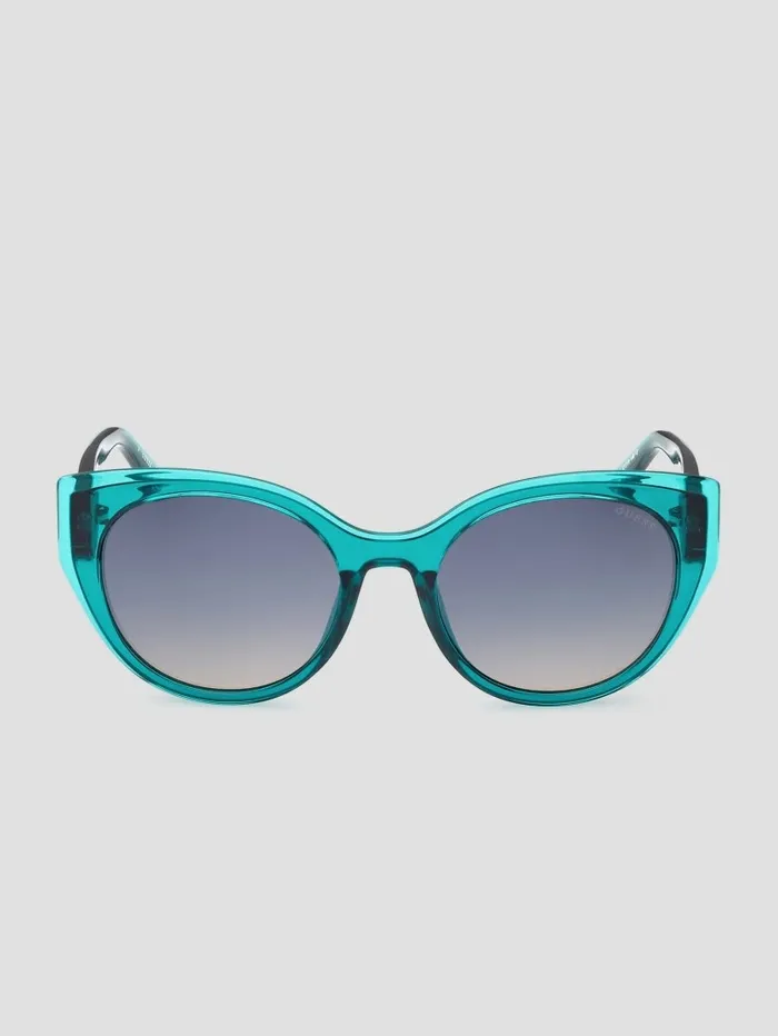 Women Sunglasses GUESS Round Lucite Sunglasses 96p Green