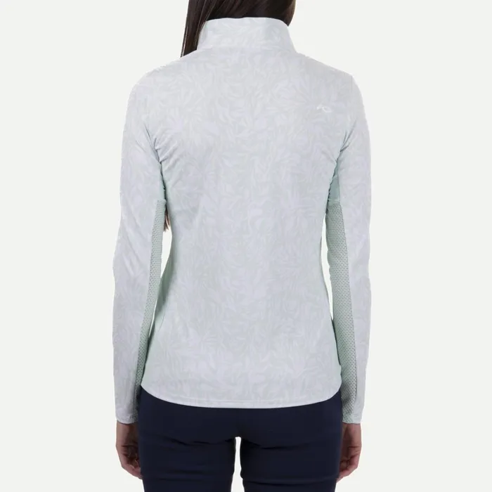 Women Sunshine Printed HalfZip Cucumber Icewhite KJUS Midlayers and Sweaters