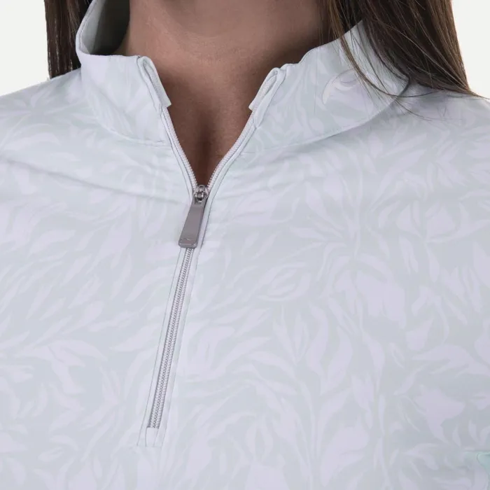 Women Sunshine Printed HalfZip Cucumber Icewhite KJUS Midlayers and Sweaters