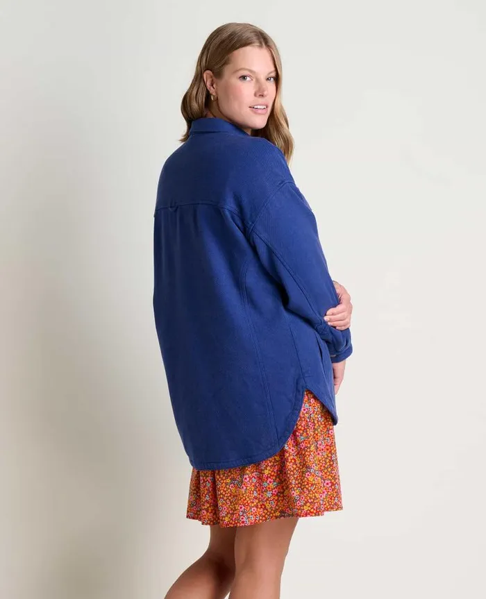 Women Sweaters Jackets and Layers Toad and Co Conifer Shirt Jacket Pacific Blue