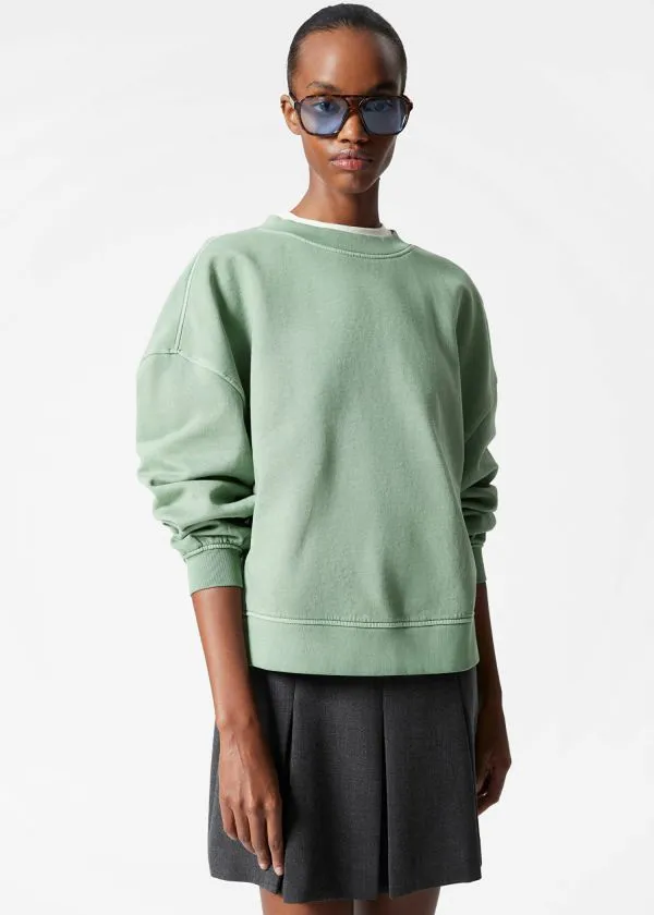 Women Sweatshirts and Hoodies and Other Stories Relaxed Sweatshirt Green