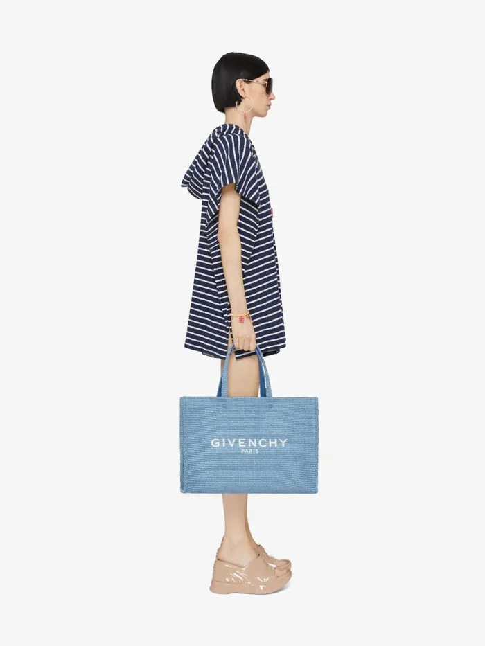 Women Sweatshirts and Hoodies Givenchy Striped Poncho In Cotton Towelling With 4G Detail Navynatural