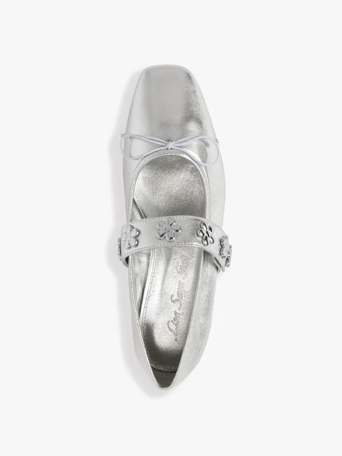 Women Sylvie Ballet Flat Silver Lisa Says Gah Flats