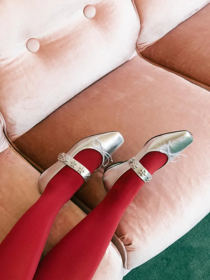 Women Sylvie Ballet Flat Silver Lisa Says Gah Flats