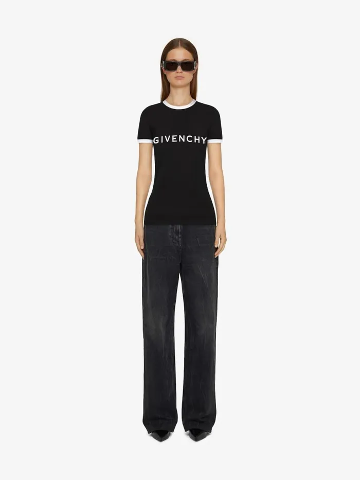 Women TShirts Givenchy GIVENCHY Archetype Slim Fit Tshirt In Cotton Blackwhite Women TShirts Givenchy GIVENCHY Archetype Slim Fit Tshirt In Cotton Blackwhite