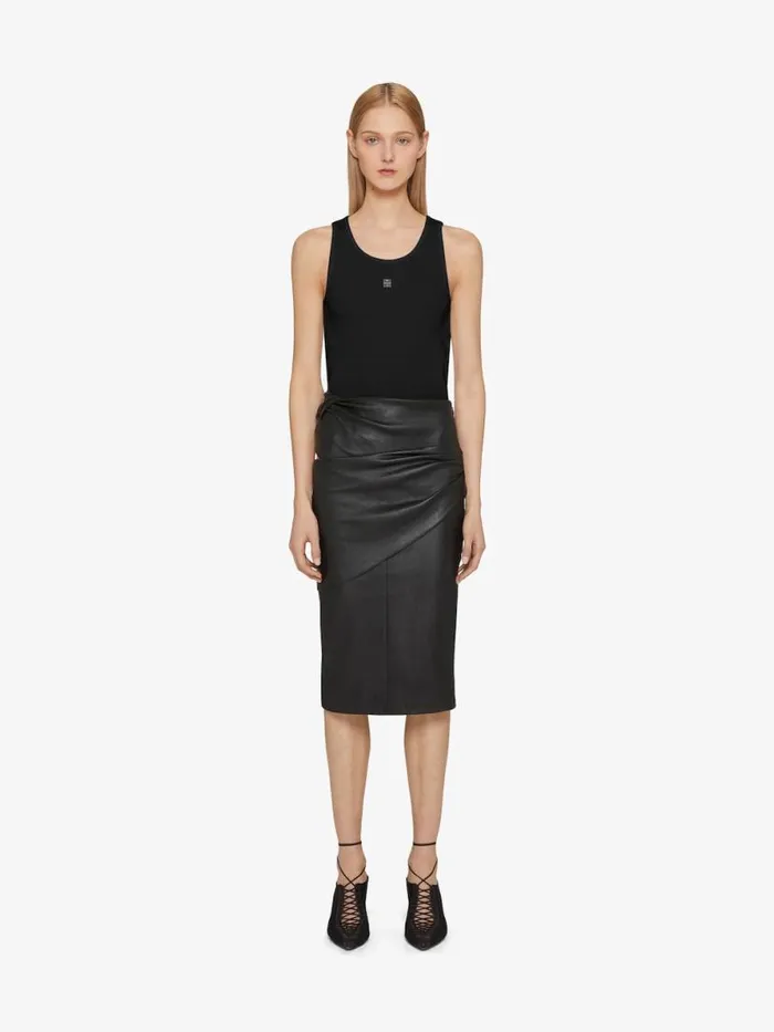 Women TShirts Givenchy Slim Fit Tank Top In Cotton With 4G Detail Black