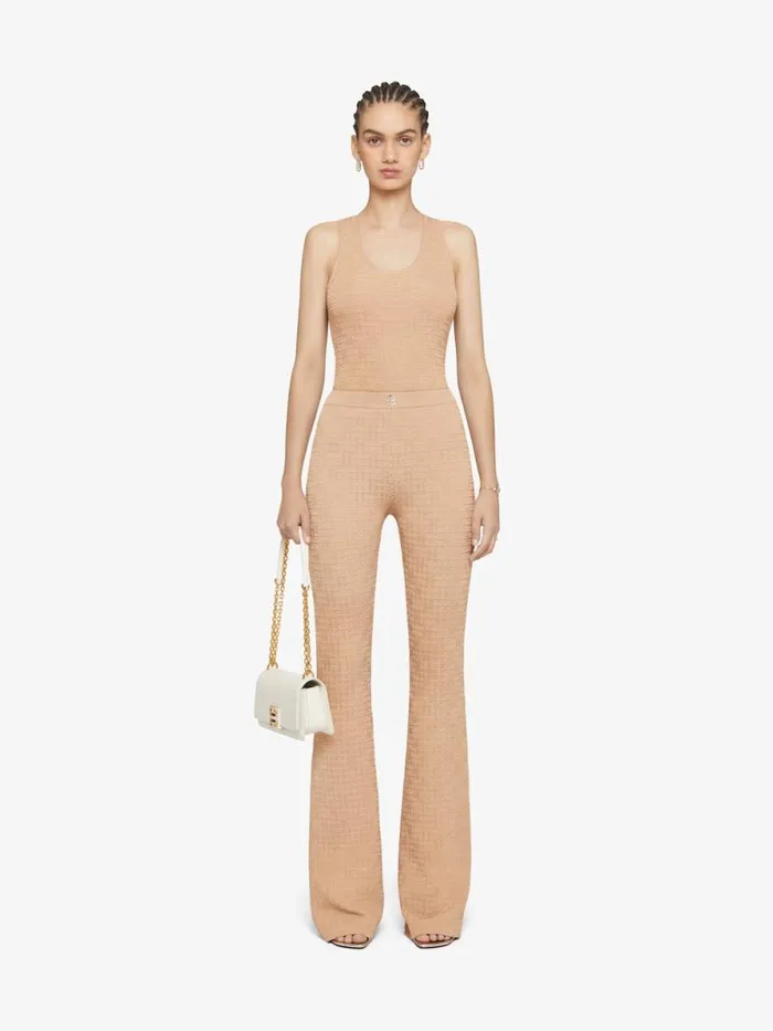 Women TShirts Givenchy Tank Top In 4G Mini Jacquard Tan