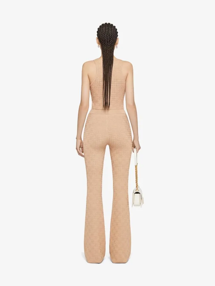 Women TShirts Givenchy Tank Top In 4G Mini Jacquard Tan