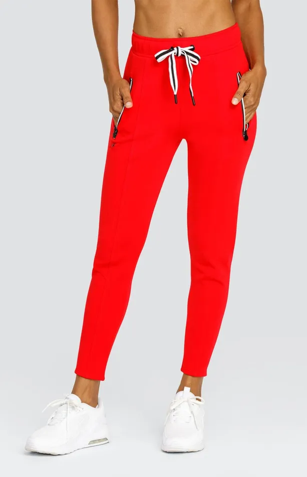 Women Tail Activewear Ankle Pants Eleanor Dahlia Red Jogger