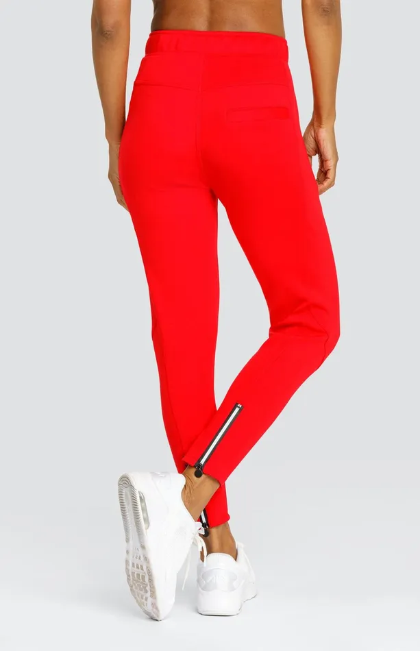 Women Tail Activewear Ankle Pants Eleanor Dahlia Red Jogger