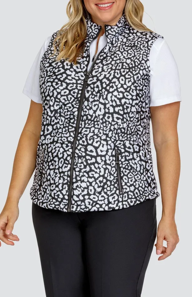 Women Tail Activewear Harlow Vest Onyx Leopard