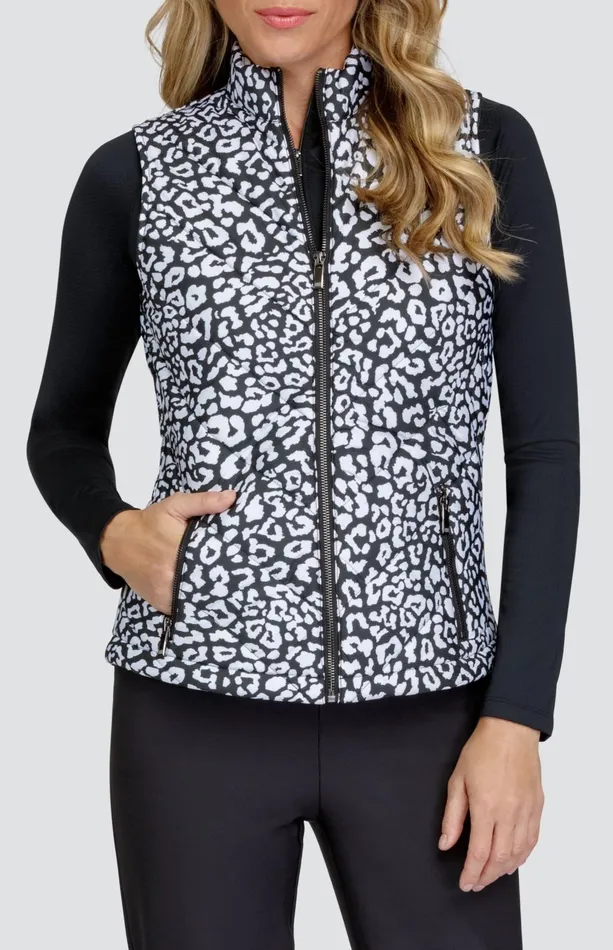 Women Tail Activewear Harlow Vest Onyx Leopard