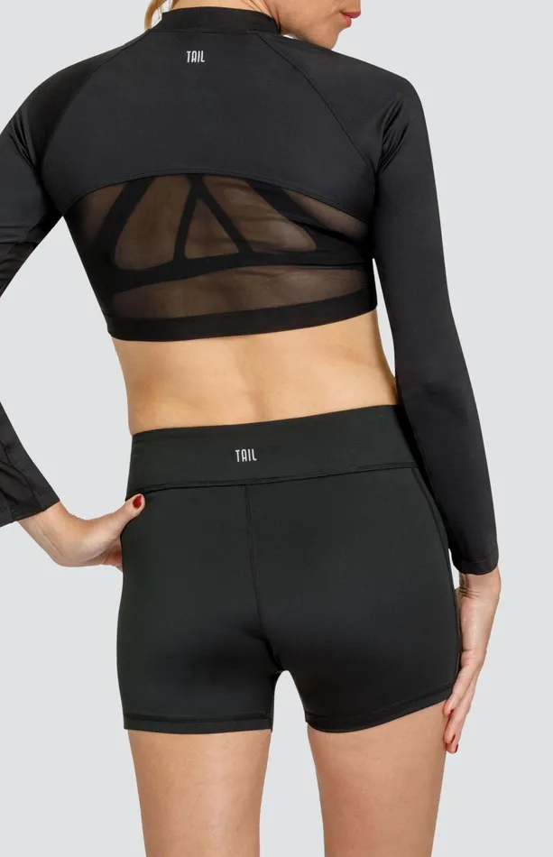 Women Tail Activewear Long Sleeve Edie Layering Top Onyx Black
