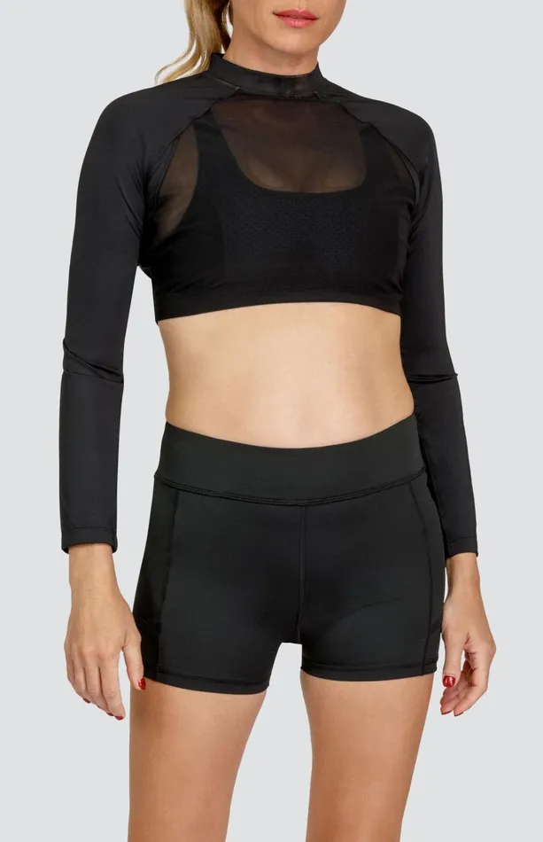 Women Tail Activewear Long Sleeve Edie Layering Top Onyx Black