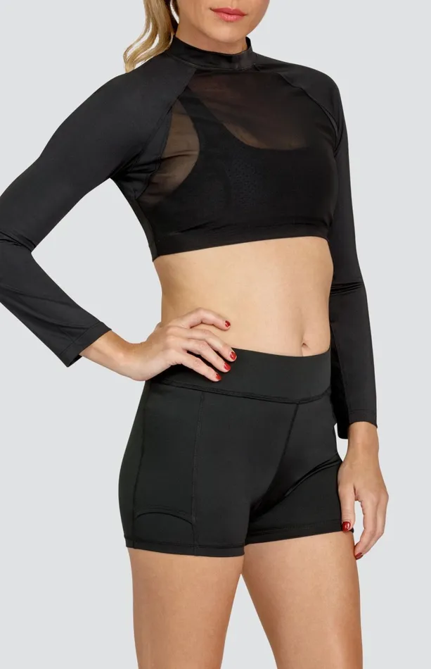 Women Tail Activewear Long Sleeve Edie Layering Top Onyx Black