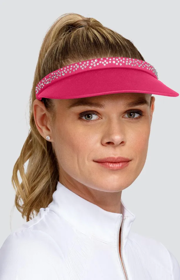 Women Tail Activewear Samantha Visor Passion Pink With Rhinestones