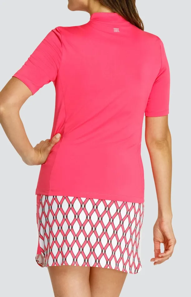 Women Tail Activewear Short Sleeve Saanvi Top Power Pink