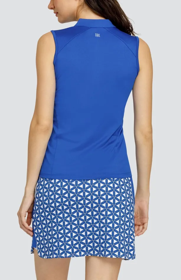 Women Tail Activewear Sleeveless Novelia Top Capri Blue
