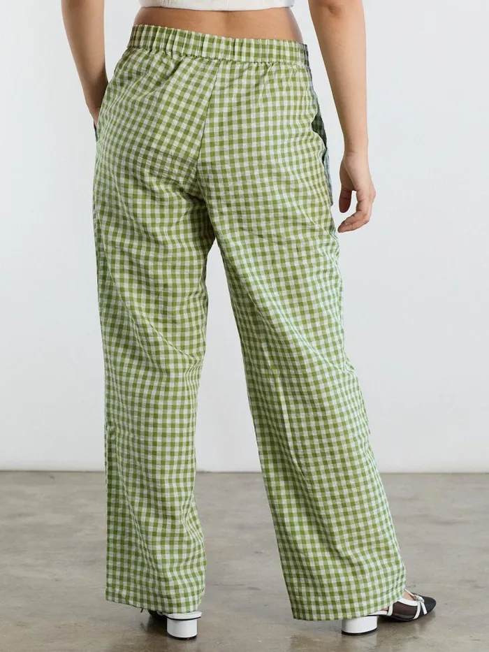 Women The Perfect Pant Green Gingham Lisa Says Gah Bottoms