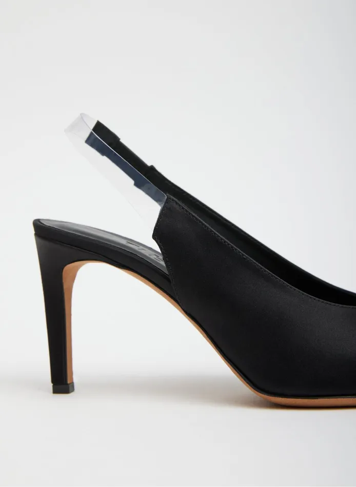 Women Tibi Heels Bartolome Satin Slingback