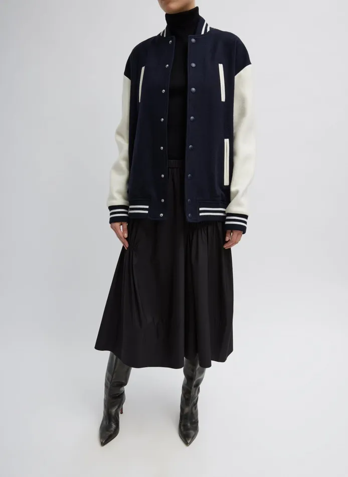 Women Tibi Jackets and Outerwear Felted Wool Cocoon Varsity Bomber