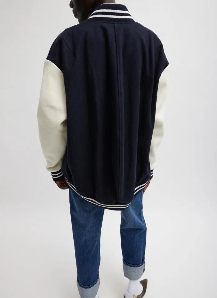 Women Tibi Jackets and Outerwear Felted Wool Cocoon Varsity Bomber