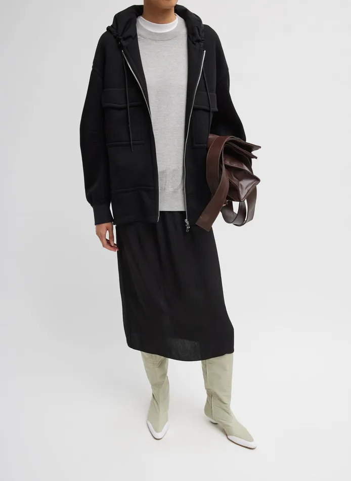 Women Tibi Jackets and Outerwear Techy Viscose Zip Up Hoodie