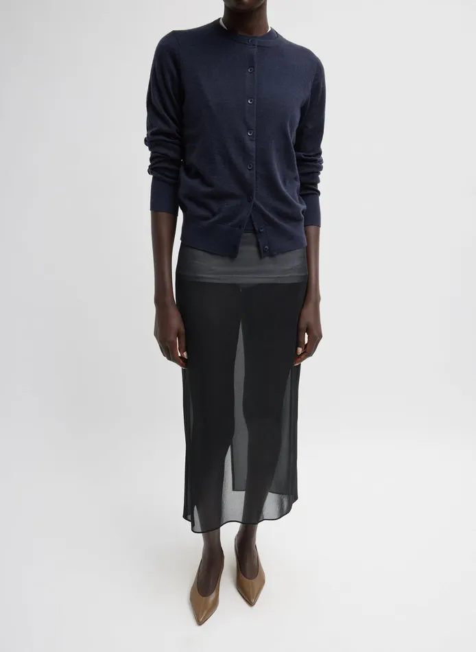 Women Tibi Knitwear and Sweatshirts Skinlike Mercerized Wool Shrunken Cardigan
