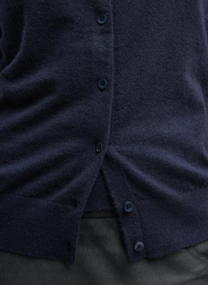 Women Tibi Knitwear and Sweatshirts Skinlike Mercerized Wool Shrunken Cardigan