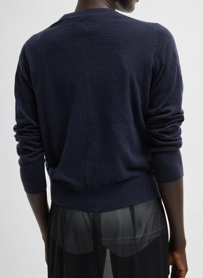 Women Tibi Knitwear and Sweatshirts Skinlike Mercerized Wool Shrunken Cardigan