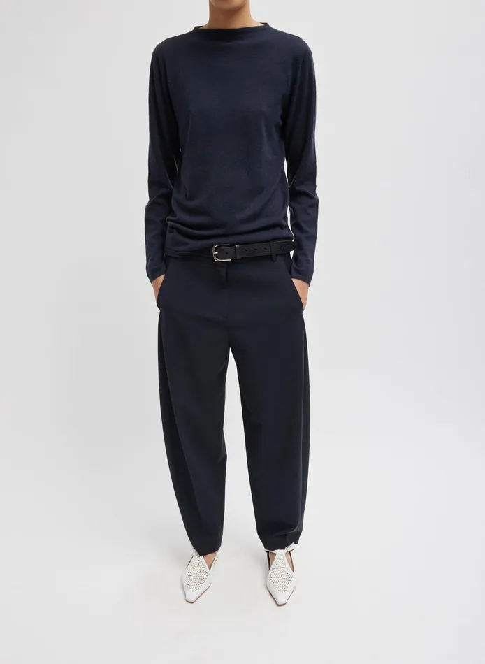 Women Tibi Knitwear and Sweatshirts Skinlike Mercerized Wool Soft Sheer Pullover