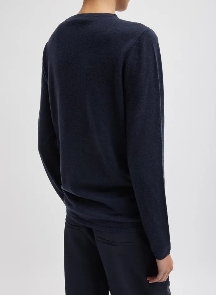 Women Tibi Knitwear and Sweatshirts Skinlike Mercerized Wool Soft Sheer Pullover
