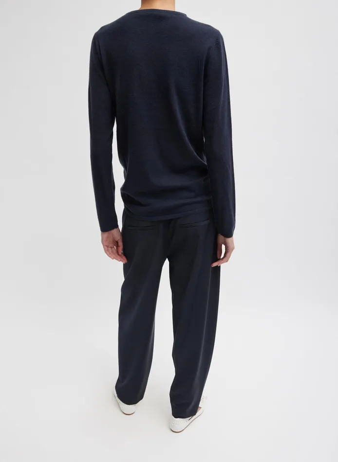 Women Tibi Knitwear and Sweatshirts Skinlike Mercerized Wool Soft Sheer Pullover