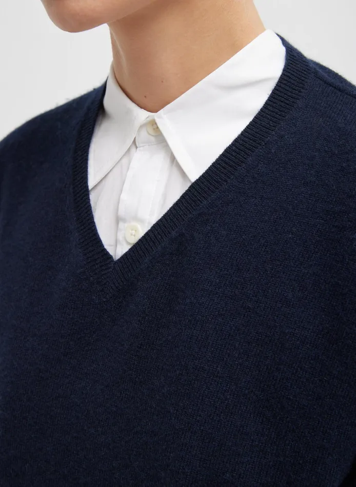 Women Tibi Knitwear and Sweatshirts Washable Cashmere Easy VNeck Sweater