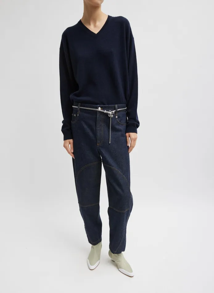 Women Tibi Knitwear and Sweatshirts Washable Cashmere Easy VNeck Sweater