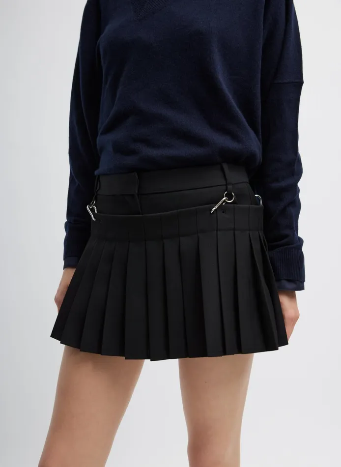 Women Tibi Pants and Shorts Grain De Poudre Convertible Pleated Short